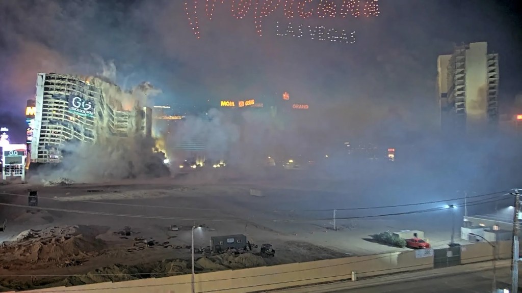 WATCH: Las Vegas bids farewell to the Tropicana with spectacular celebration,&nbsp;implosion